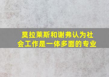 莫拉莱斯和谢弗认为社会工作是一体多面的专业