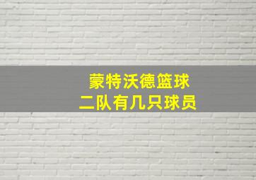 蒙特沃德篮球二队有几只球员