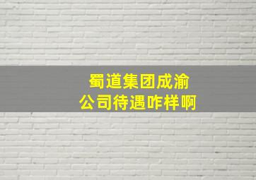 蜀道集团成渝公司待遇咋样啊