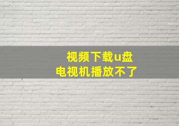 视频下载u盘电视机播放不了