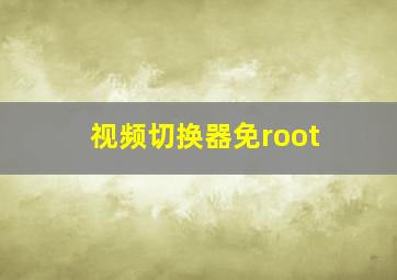 视频切换器免root