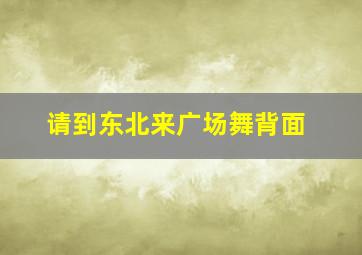 请到东北来广场舞背面