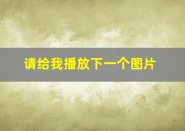 请给我播放下一个图片