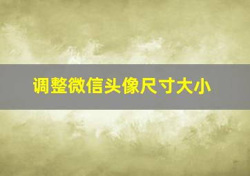 调整微信头像尺寸大小