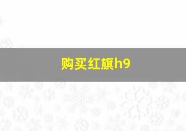 购买红旗h9