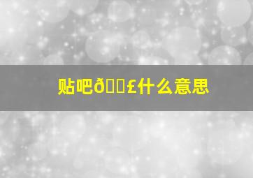 贴吧💣什么意思