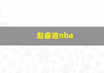 赵睿进nba