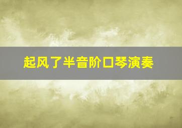 起风了半音阶口琴演奏