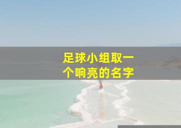 足球小组取一个响亮的名字