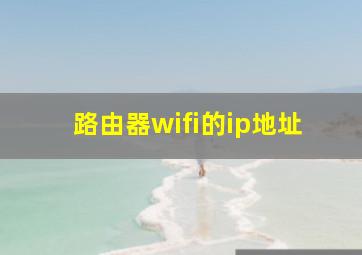 路由器wifi的ip地址