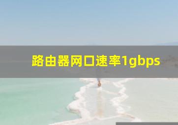 路由器网口速率1gbps