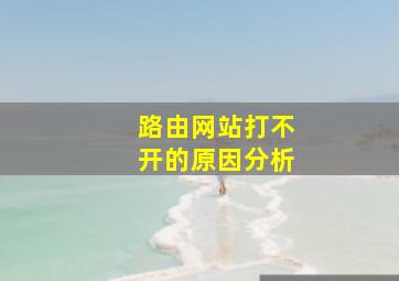 路由网站打不开的原因分析