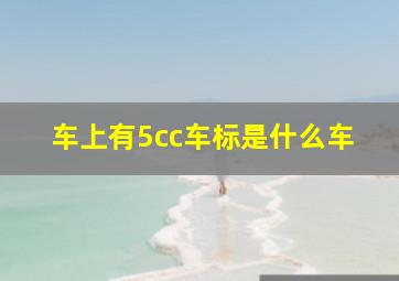 车上有5cc车标是什么车