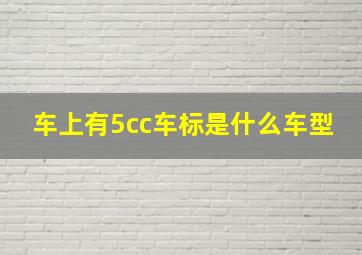 车上有5cc车标是什么车型