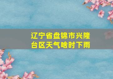 辽宁省盘锦市兴隆台区天气啥时下雨