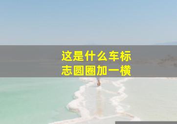 这是什么车标志圆圈加一横