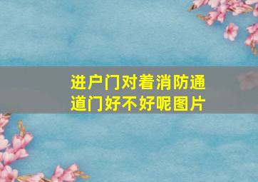 进户门对着消防通道门好不好呢图片