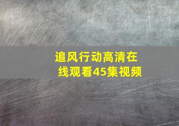 追风行动高清在线观看45集视频