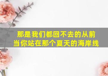 那是我们都回不去的从前当你站在那个夏天的海岸线