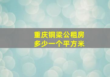 重庆铜梁公租房多少一个平方米