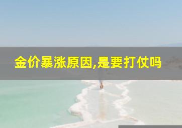 金价暴涨原因,是要打仗吗