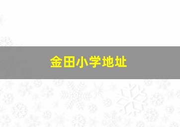 金田小学地址