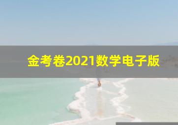 金考卷2021数学电子版