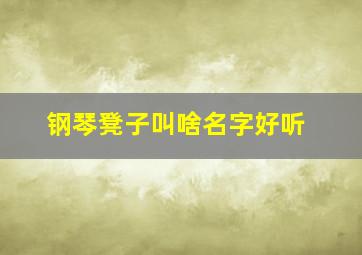 钢琴凳子叫啥名字好听