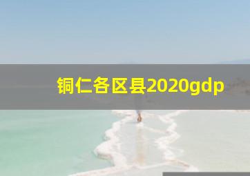 铜仁各区县2020gdp