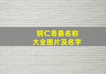 铜仁各县名称大全图片及名字