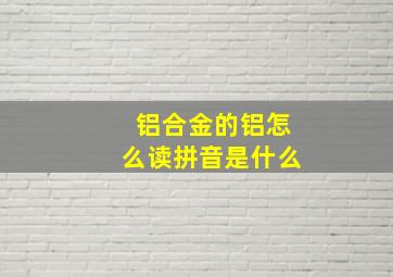 铝合金的铝怎么读拼音是什么