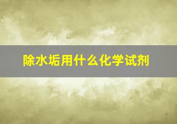 除水垢用什么化学试剂