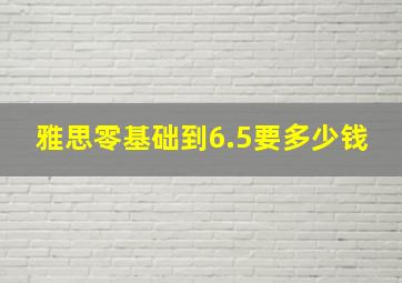 雅思零基础到6.5要多少钱