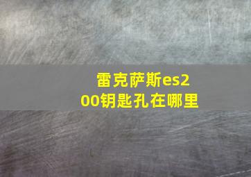 雷克萨斯es200钥匙孔在哪里