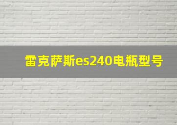 雷克萨斯es240电瓶型号