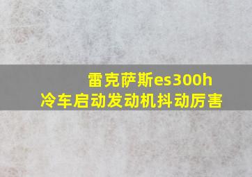 雷克萨斯es300h冷车启动发动机抖动厉害