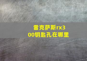 雷克萨斯rx300钥匙孔在哪里