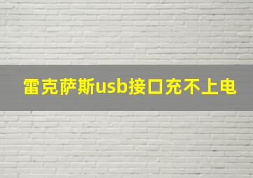 雷克萨斯usb接口充不上电