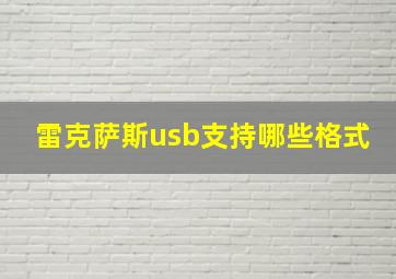 雷克萨斯usb支持哪些格式