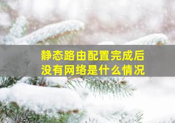 静态路由配置完成后没有网络是什么情况