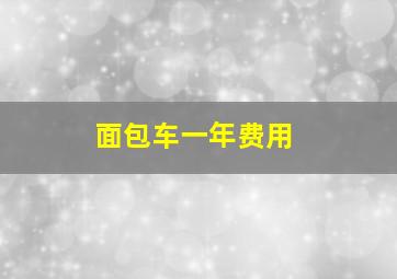 面包车一年费用