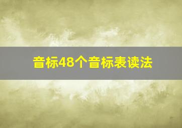 音标48个音标表读法