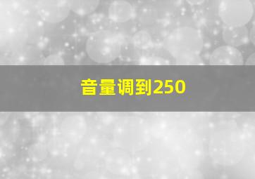 音量调到250