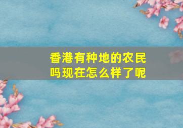 香港有种地的农民吗现在怎么样了呢