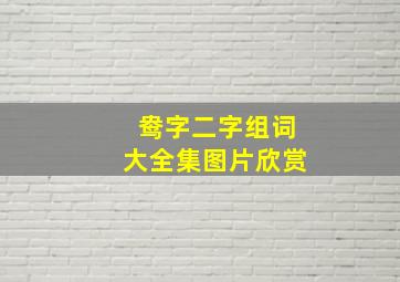 鸯字二字组词大全集图片欣赏