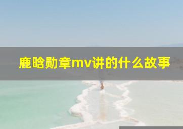 鹿晗勋章mv讲的什么故事