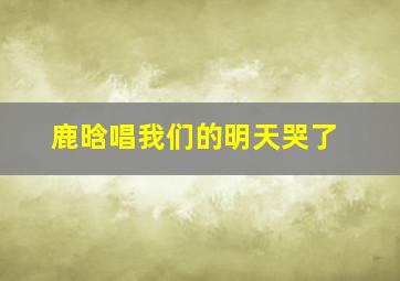 鹿晗唱我们的明天哭了