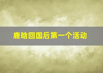 鹿晗回国后第一个活动