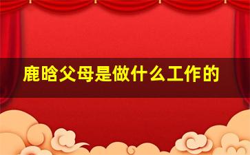 鹿晗父母是做什么工作的