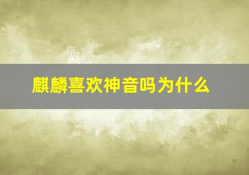 麒麟喜欢神音吗为什么